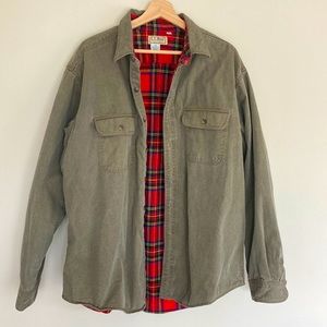 Vintage LL Bean chore coat / shirt, flannel lined